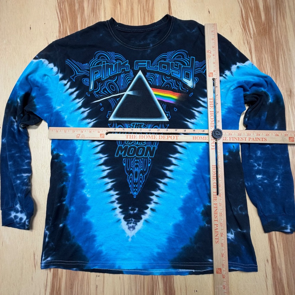 Pink Floyd Tie Dye Long Sleeve Shirt XL 2012 Dark Side of the Moon Liquid Blue - Picture 3 of 9